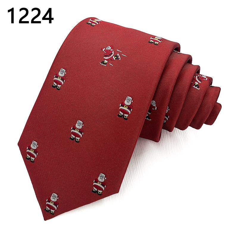 Luxury Men's Jacquard Christmas Tie - High-end Polyester Fashion