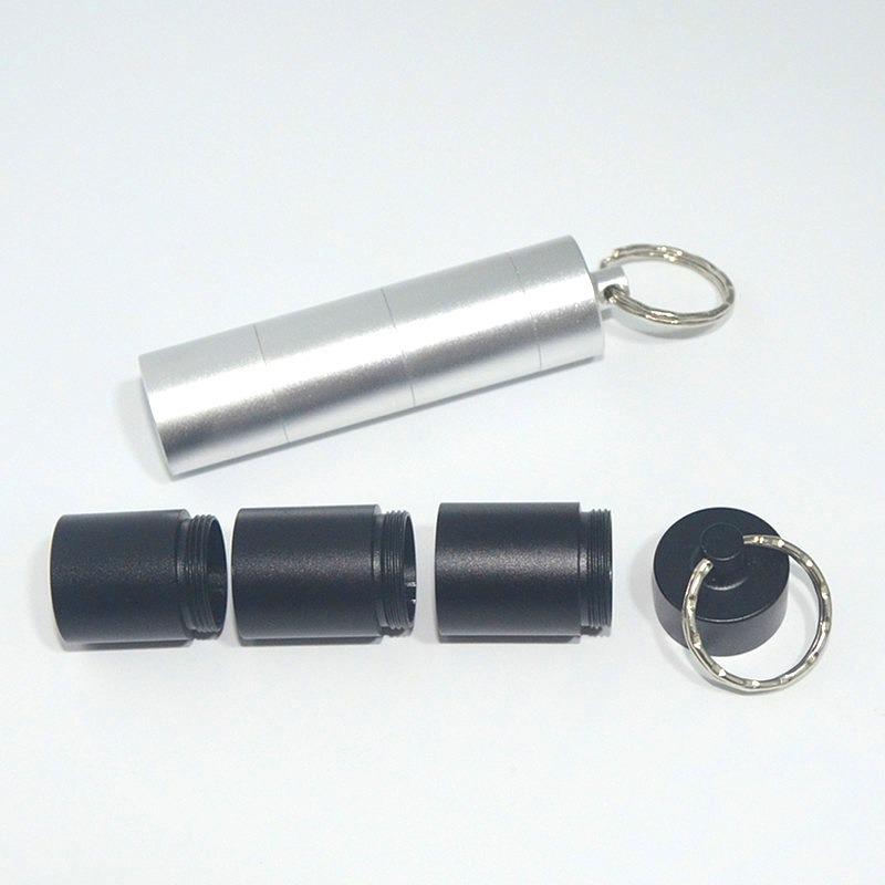 All-Metal Waterproof Multi-Compartment Pill Keychain