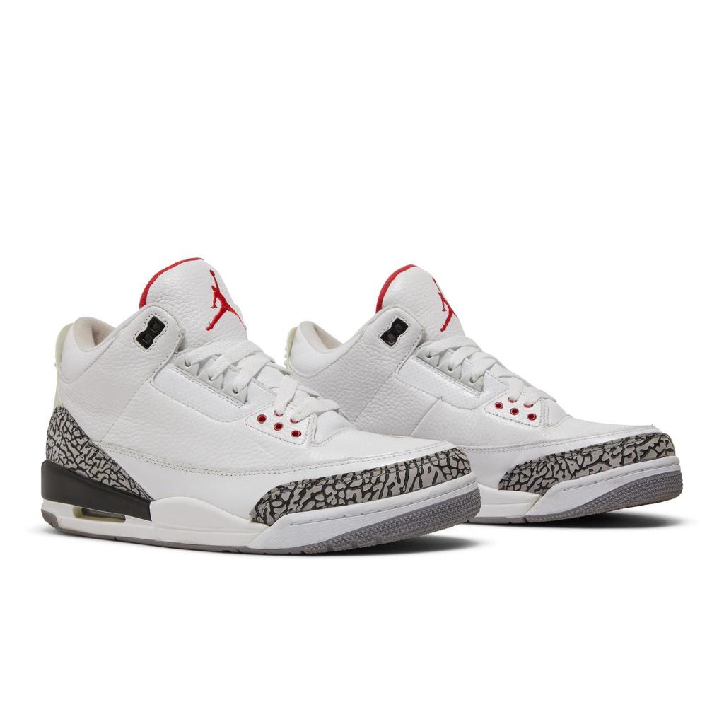 Air Jordan 3 Retro 'White Cement' 2011 (Unisex) Weiße / Feuerrote / Zementgraue / Schwarze Vintage Basketballschuhe 136064 105