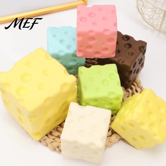 Simulated Cheese Squeeze Toy Toy, Block Sensory for Stress Desk Ornaments Relief, Slow Rise Pinch Home Office Classroom Anxiety Relief Gadget