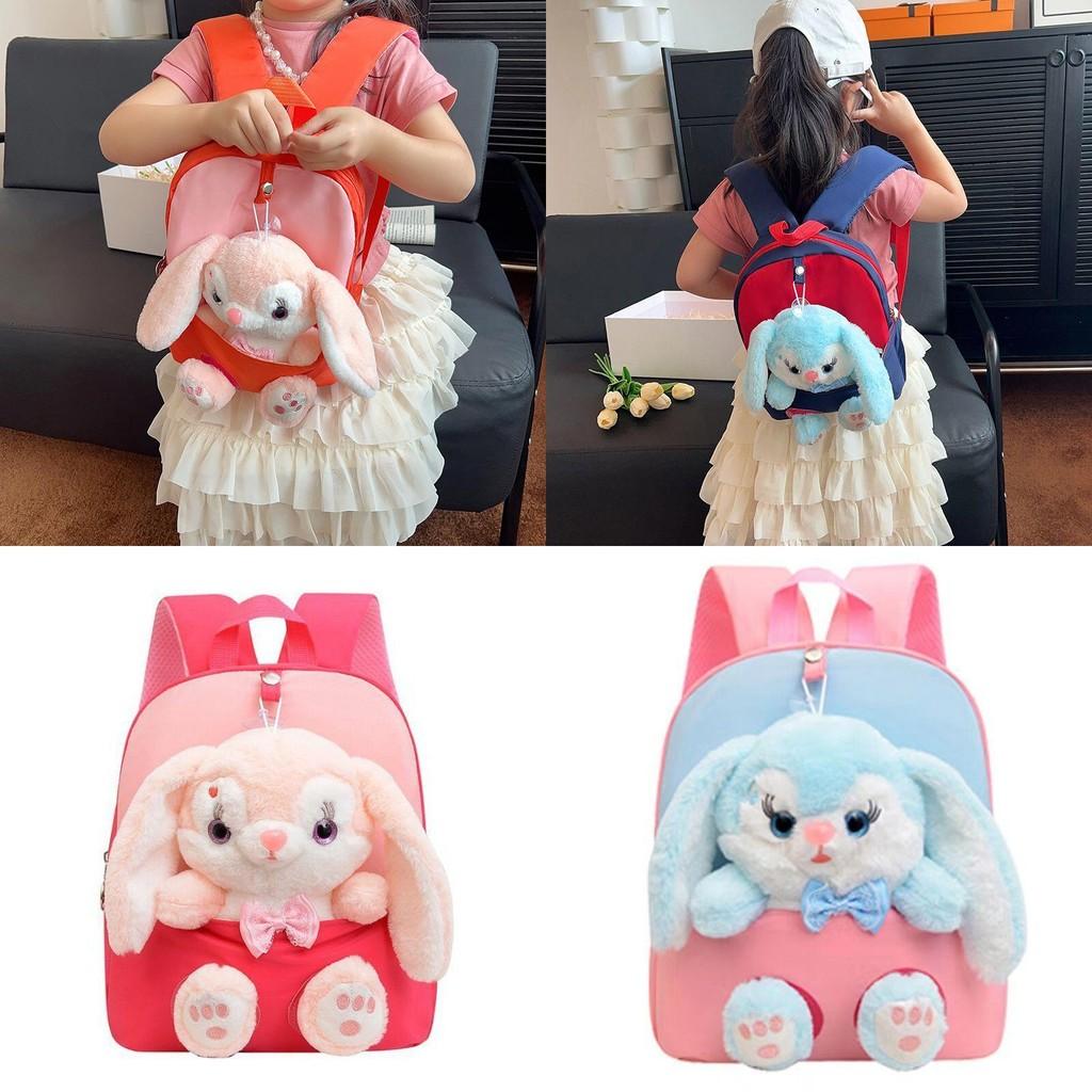 Adorable Rabbit Plush Backpack For Girls With Breathable Lightweight Durable Design