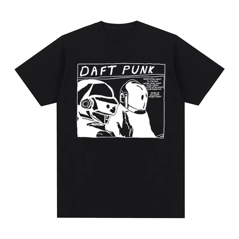 

Daft Punk Vintage T-shirt French Electronic Music Clothing T Shirt New Tee Tshirt Womens Tops - Men s Summer Cotton Graphic Tee 5XL різнокольоровий