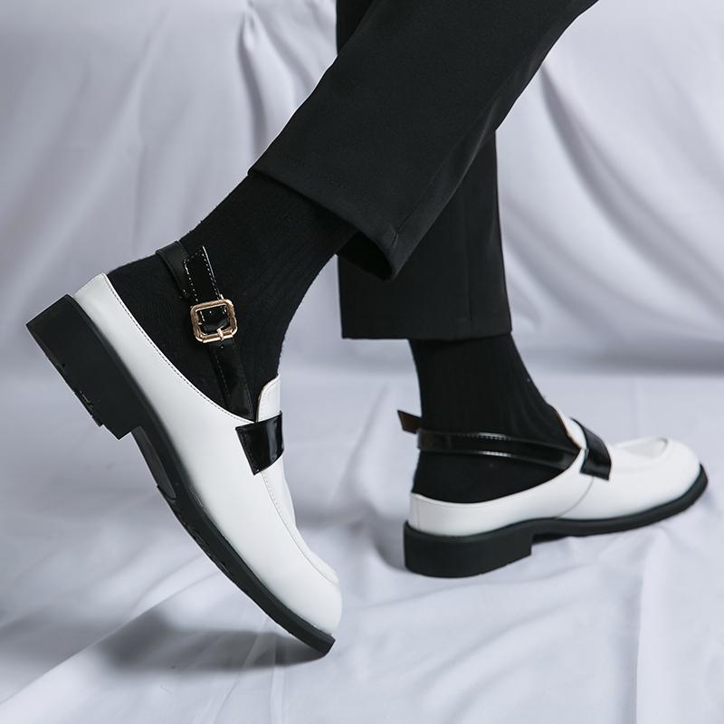 Fashion 2025 New Fashion Men Patent Leather Loafers British Style Male Casual Leather Shoe Luxury Design Slippers Summer Versatile Shoes