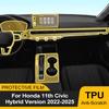 Pellicola Tpu per Auto Adesivo Interno Schermo Cruscotto Pretagliata Pellicola Protettiva PPF Copertura per Honda 11ª Civic Versione Ibrida 2026-2026