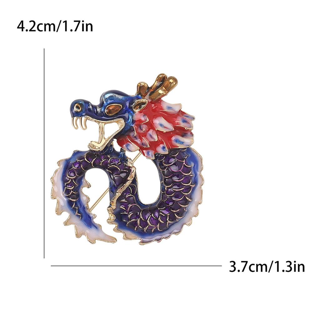 Kreative Zwölf Sternzeichen-Brosche in Drachenform – lebendiges Aussehen, Herrenanzug-Revers-Mantelabzeichen, Bekleidungszubehör