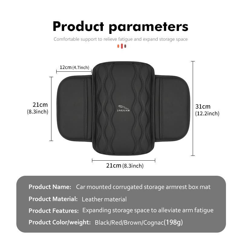 Car Storage Box Mat Center Console Protector Cover Cushion For Jaguar XF XJ XFR XKR S-Type F-Type X-Type F-Pace I-Pace NN92