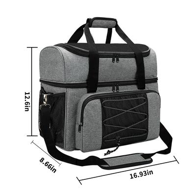 Wakects Portable Bowling Bag for 2  S,   Shoulder Straps   Bag Side Kets with Padded Holder Bowling Shoes and Accessories Shoe Compart