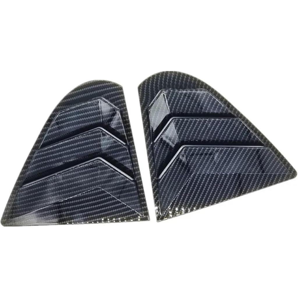 For Mitsubishi Lancer EX X EVO 2008-2018 Rear Window Louver Shutter Cover Side Vent Trim Windshield Decor Car Accessories(Gloss Black)