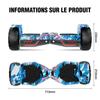 RCB RH3 Hoverboard 8.5" Offroad Hummer, Doppelmotor leistungsstark, Vollreifen und LED-Beleuchtung – Blau