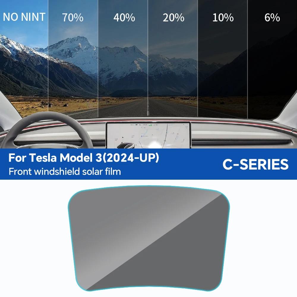 

PFCC Pre-Cut Car Front Privacy Tint Film For Tesla Model 3 Y 2024 Highland Auto Sticker Foils ceramic solar UV Protector films 6 percent