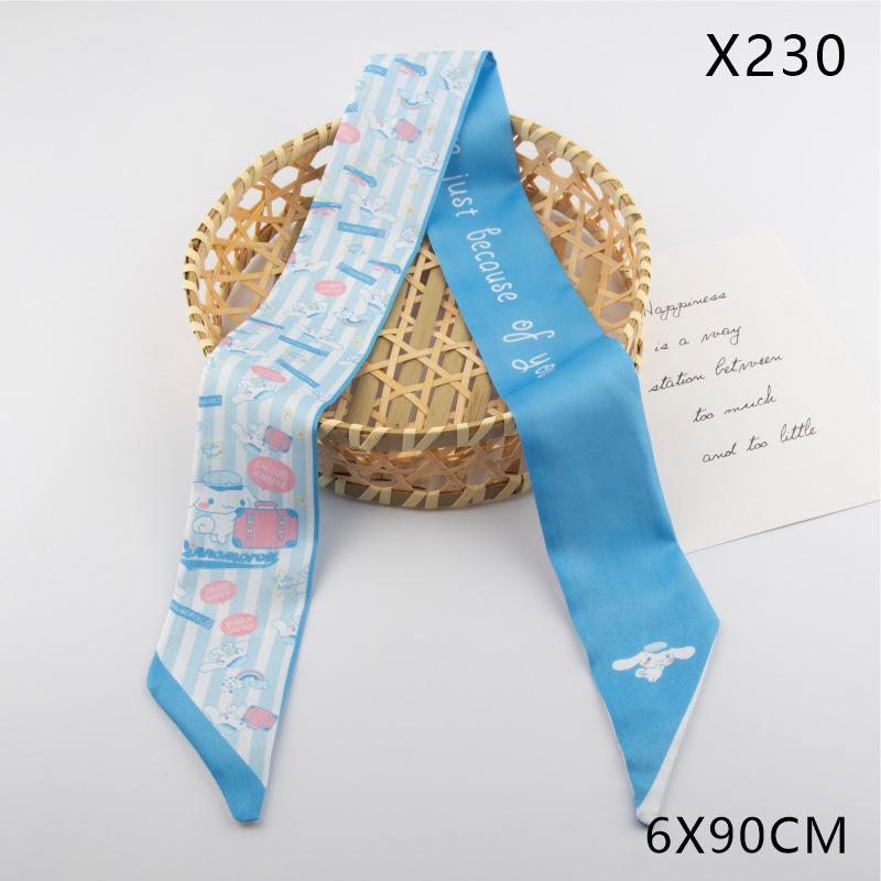 Versatile Vintage Silk Scarf: Hair Tie, Headband, Bag Accessory