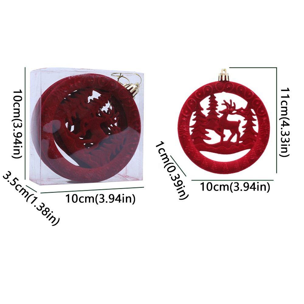 3pcs Cute Christmas Tree Hanging Deer 10cm Xmas Gift Ornaments  Home New Year Decor