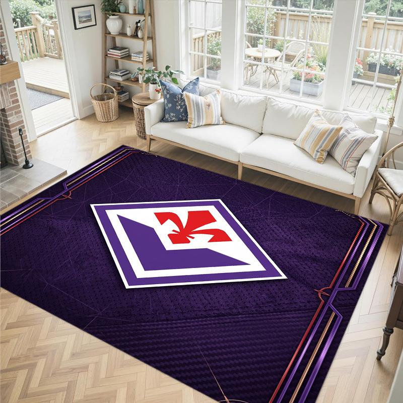 Fiorentina FC Design Crystal Velvet Carpet Cozy Non?Slip Printed Rug For Bedroom Living Room Entrance