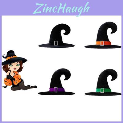 Velvet Witch Hat Red Witch Costume Accessory For Halloween Party
