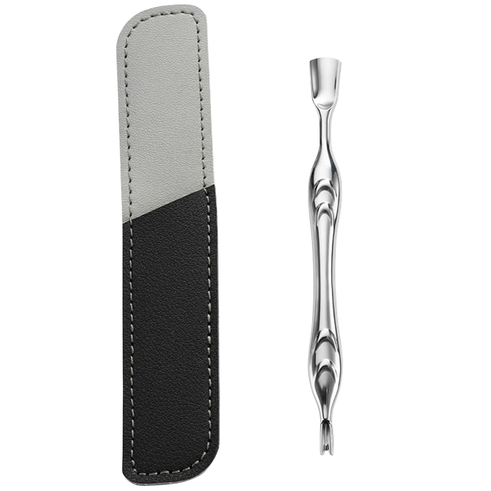 

Толкатель кутикулы с вилкой, кусачки из нержавеющей стали, инструмент для удаления кутикулы, простой в использовании инструмент для ухода за ногтями в салонах 15A