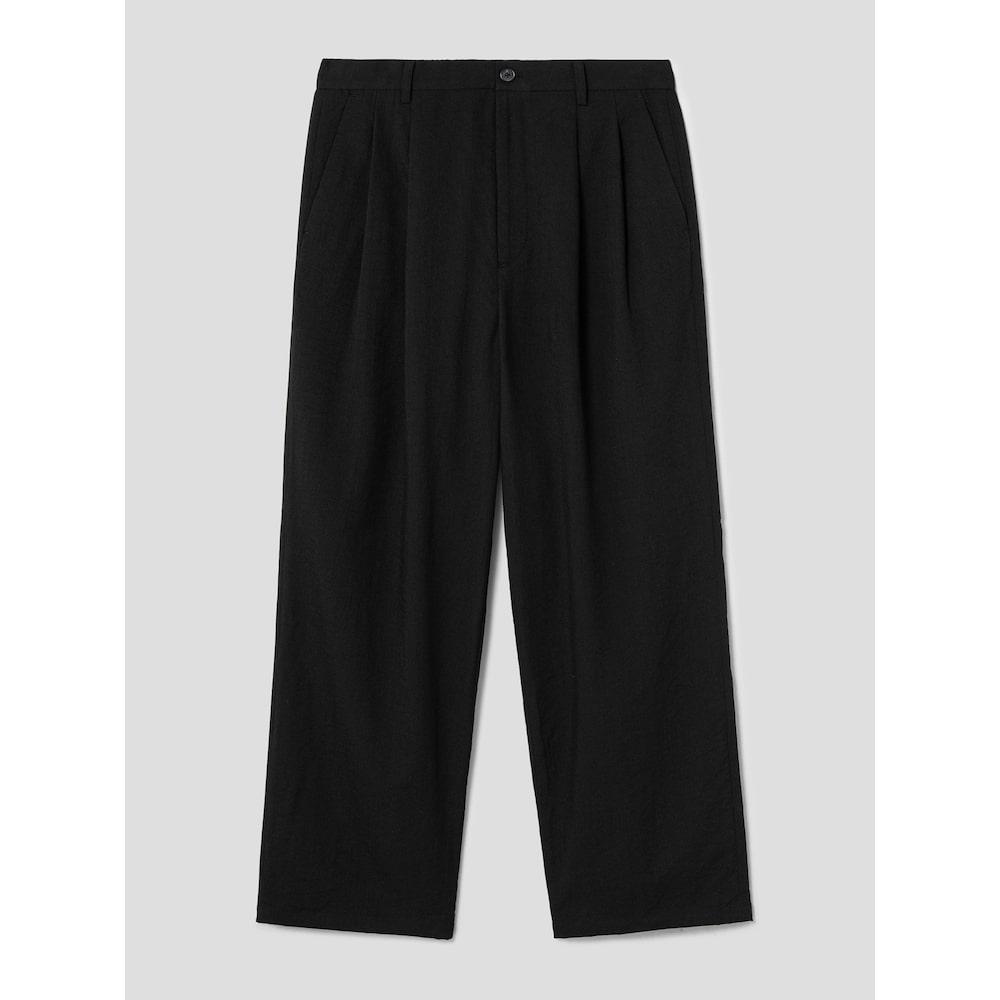 8seconds Lecture Double-Pleat Wide Slacks Black (424721Ly55)