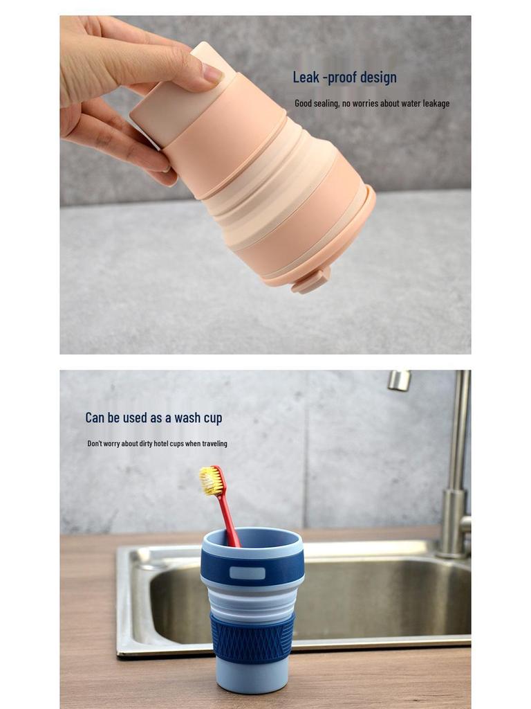 Collapsible Silicone Travel Mug for Camping and Sports