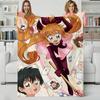 Anime S-Saint Tail Throw Flannel Blanket Perfect for Sofa Office Bed Travel Sleep Read Relax Camping four season use