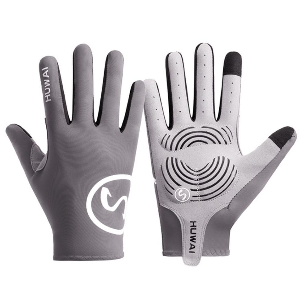 Breathable Long Full Fingers Touch Screen Fitness Gloves Women Men Bicycle Gloves  MTB Road Bike