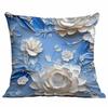 Spring and Summer 3D Floral Print Pillowcase Home Sofa Cushion Pillowcase