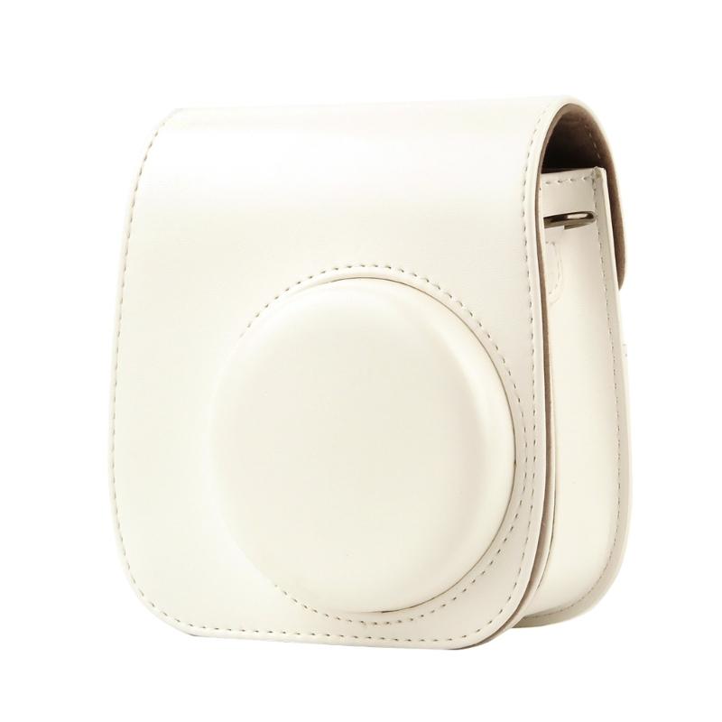 Camera Cover Bag for Instax Mini 11 PU Leather Protector with Shoulder Strap Camera Holder Dustproof Camera Cases