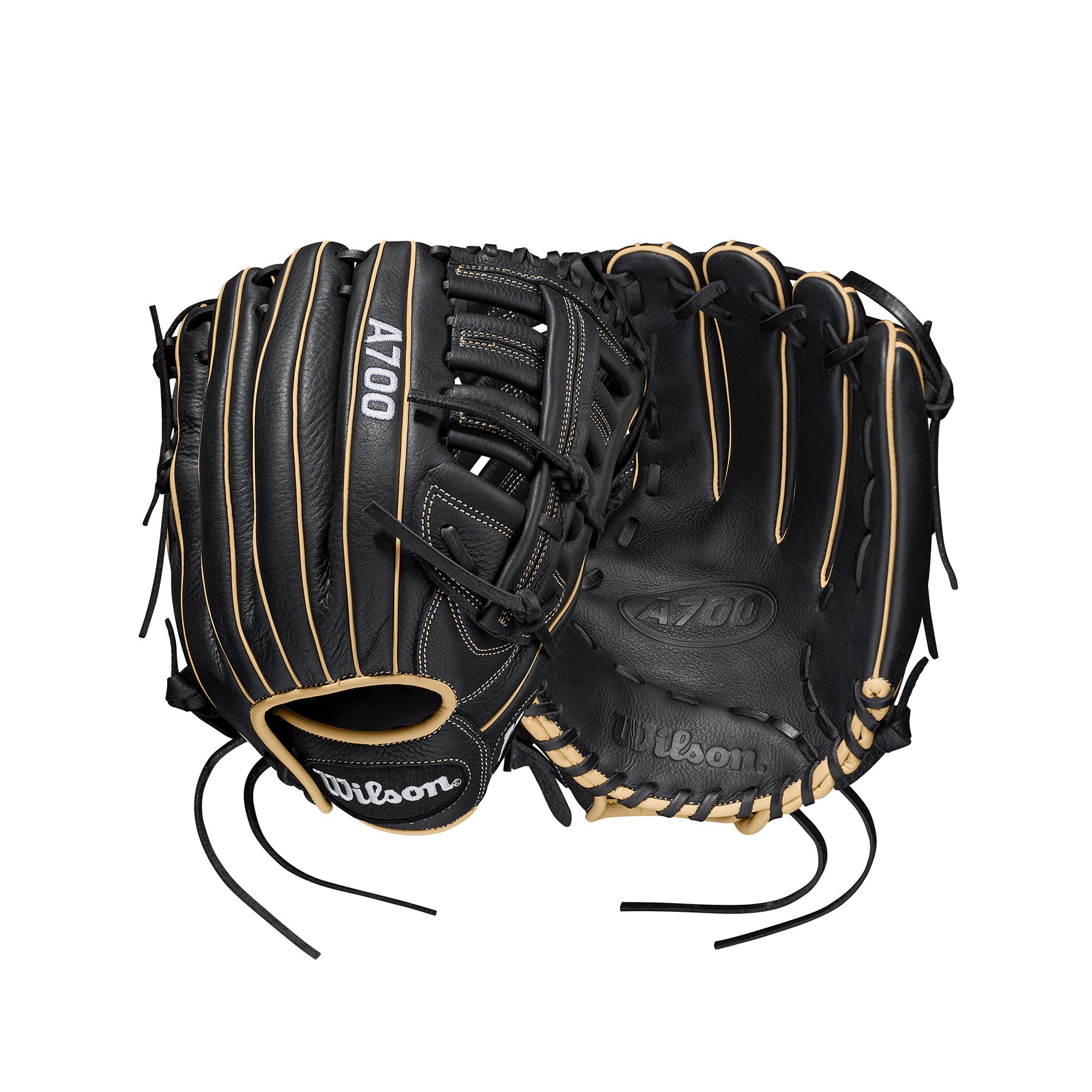 

Wilson 2022 A700 Outfield Baseball Glove 12.5 - Black/Blonde/White, Right-Handed