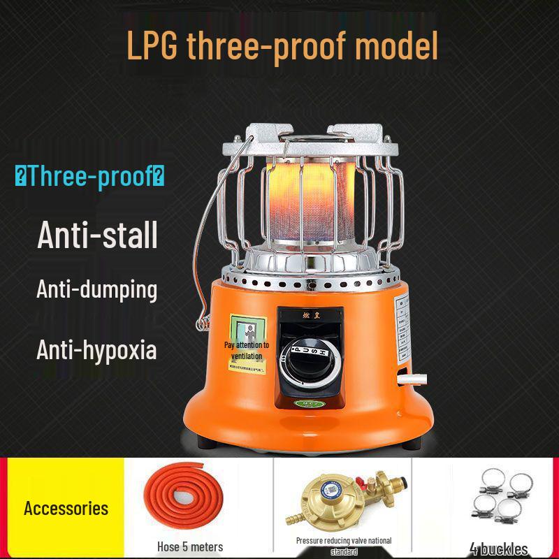 Burner Emperor Natural/Liquefied Gas Energy-Saving Fireplace Heater: New Model for Household Heating