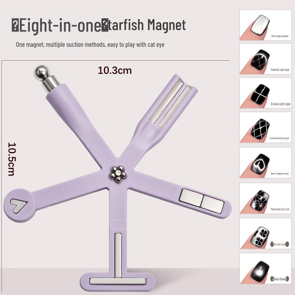 Nail Art Double-Ended Cat Eye Gel Wand with Powerful Gold Magnet