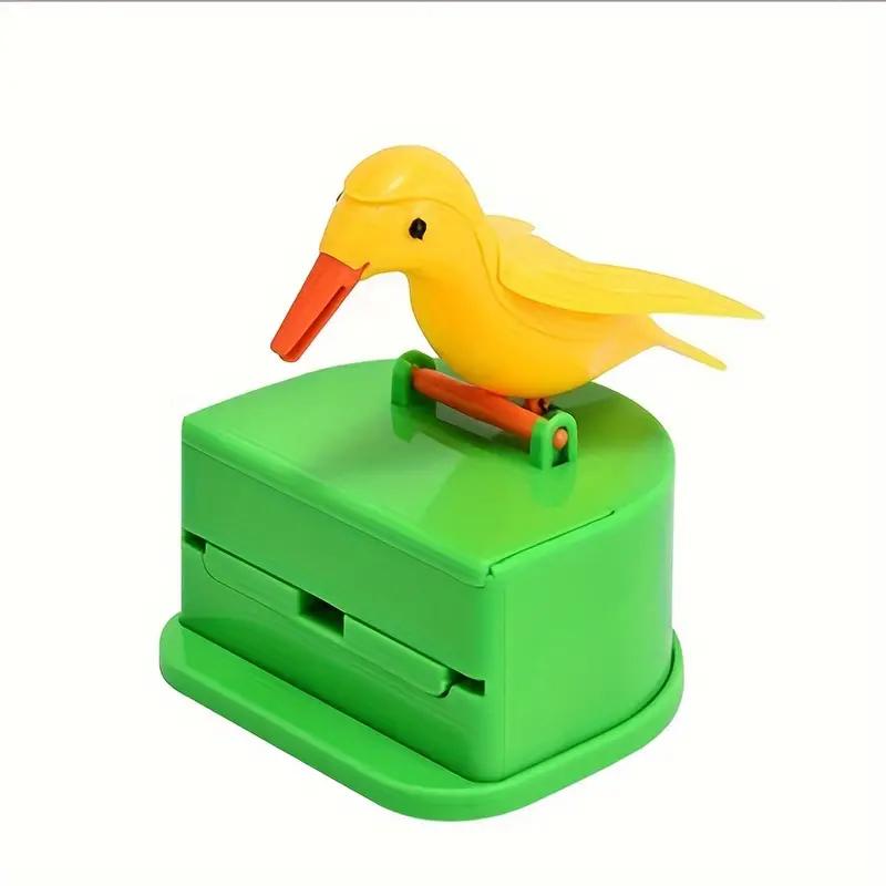 

Автоматический диспенсер для зубочисток в виде птиц: Гигиеничный и забавный кухонный инструмент - пластиковый материал 1Pcs