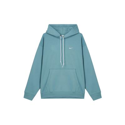 Einfarbig Locker Geschnitten Kordelzug Kapuze Langarm Sweatshirt Herren Tops Blau DX1355-464