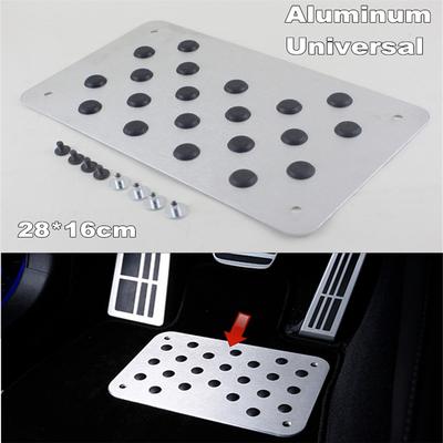 Universal Aluminium Legierung Auto Nicht-slip Gummi Ferse Platte Pedal Teppich Boden Matte