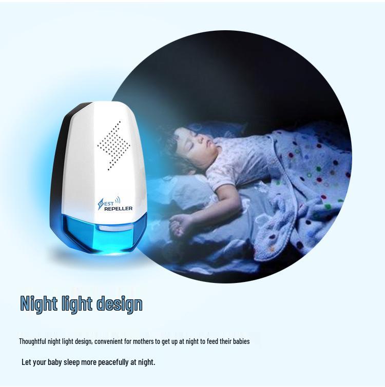 2024 Ultrasonic Mouse Repeller with Night Light - High Power Pest Control Device