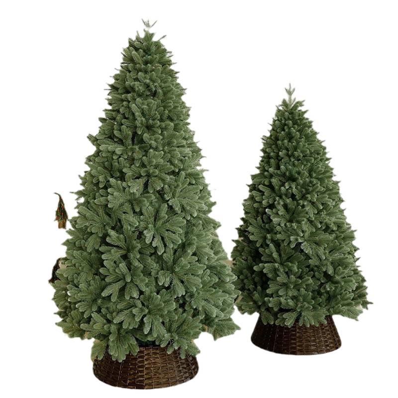 Automatic Pure PE Christmas Tree with Handmade Ornaments for DIY Home Décor