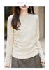 2025 Fall/Winter Women's Round Neck Pleated Double-Sided Fleece Long-Sleeve Knit Top