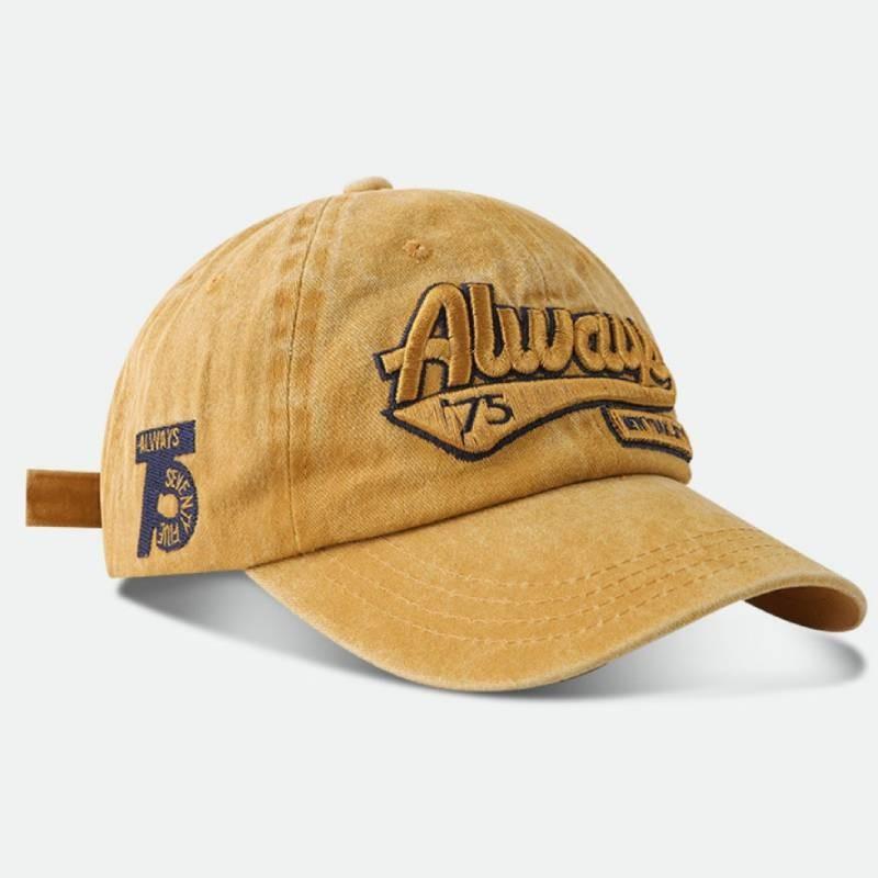 Fashionable Cotton Baseball Cap With Elegant Embroidery And Classic Curved Brim For Year-round Wear