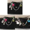 Cat Charm Bag Pendant With Feather Keychain For Fashion Accessories