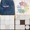 8/9/24/32 Pezzi Modelli per Ricamo Sashiko Riutilizzabili Stencil per Cucito su Animali Domestici Modelli di Ricamo Fai-da-te Modello Geometrico a Linea per Trapuntatura