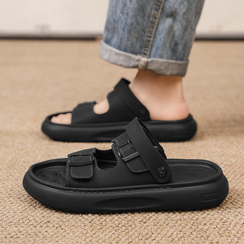 Men'S Slippers  Summer Breathable Outdoor Beach Sandals Non Slip Flip Flops New Flat Slippers High Quality Men'S Shoes