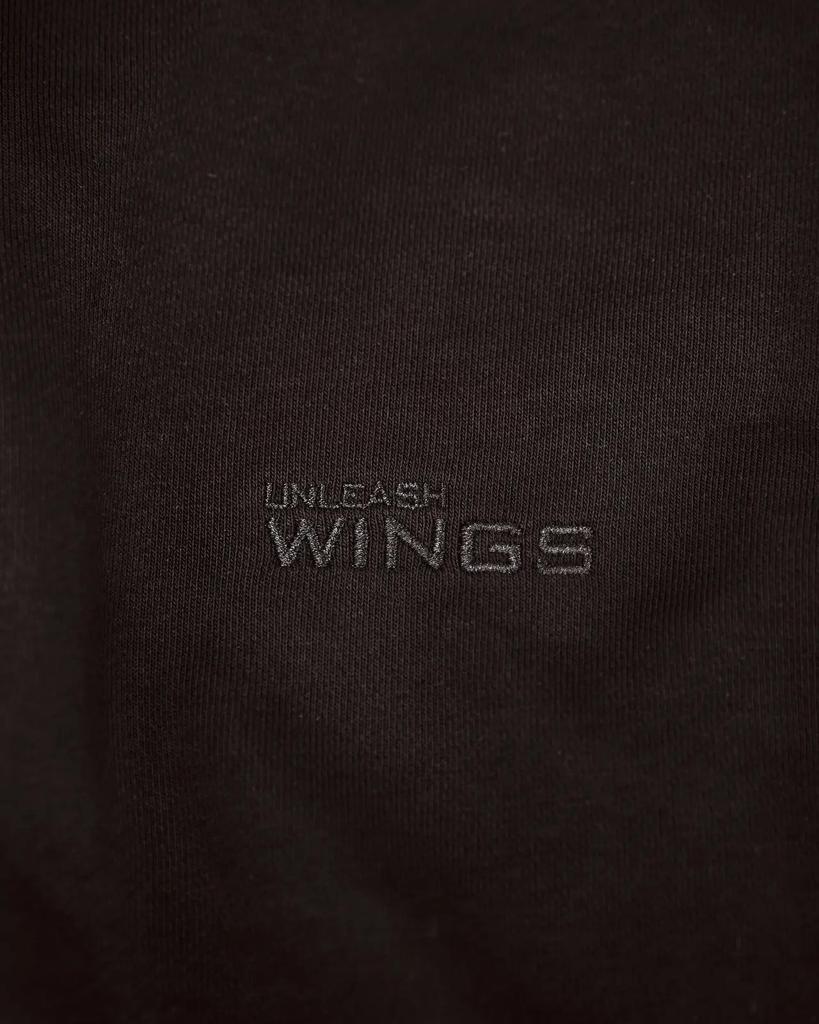 Wings Unleash Women' Oversize Cotton Black Tracksuit Set