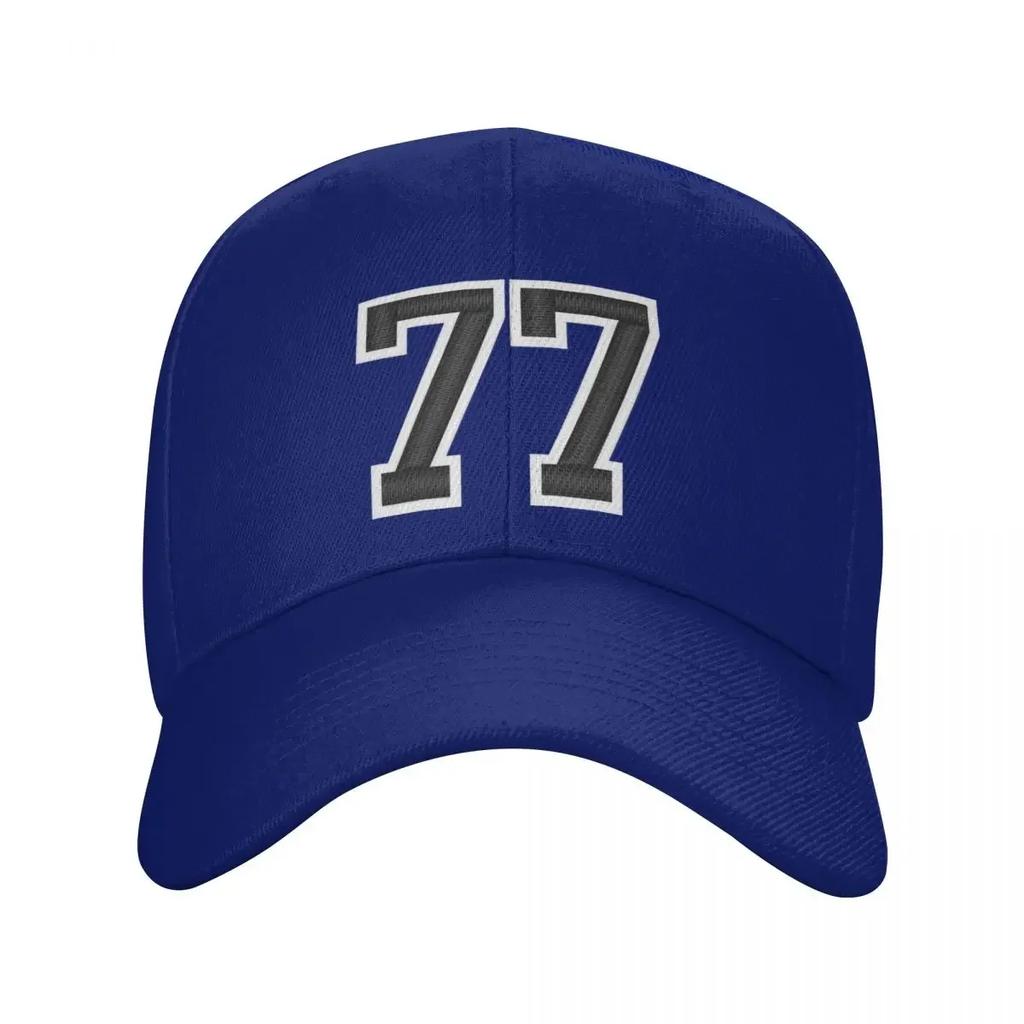 Black Jersey Sports Number Seventyseven Football Baseball Cap Funny Hats Hard Hat Golf Hat Genuine Ladies Unisexs