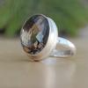 Oval Rose Cut Smoky Quartz 925 Sterling Silver Ring Jewelry, Handmade Brown Smoky Statment Gift Ring