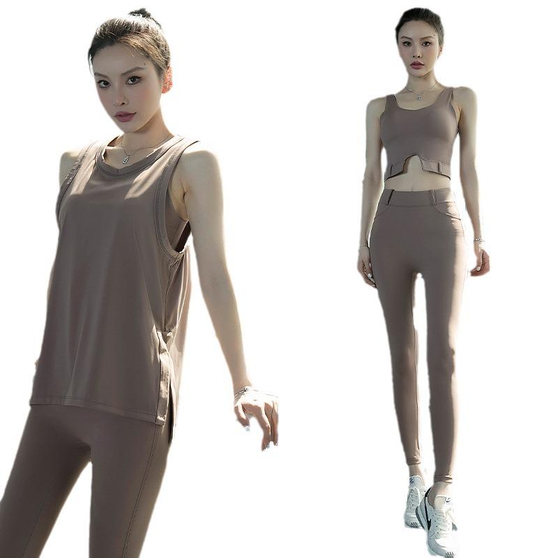 Women's Summer Yoga Set: Loose Sleeveless High-End Tank Top for Fitness & Morning Runs