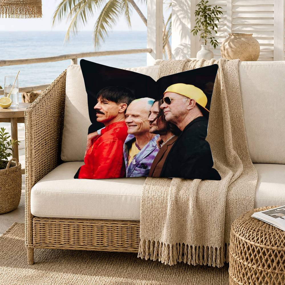 Red Hot CChili Peppers Band Pillow Case for Sofa Living Room Home Office Decor Protective Cover