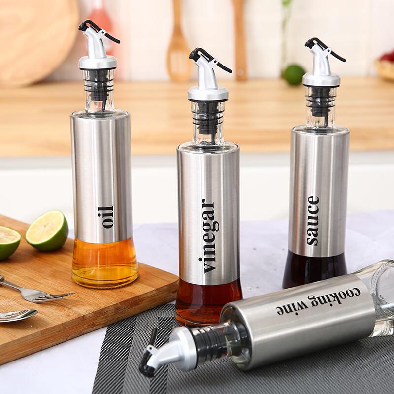 DREIAN Stainless Steel & Glass Kitchen Dispenser (Set of 2)