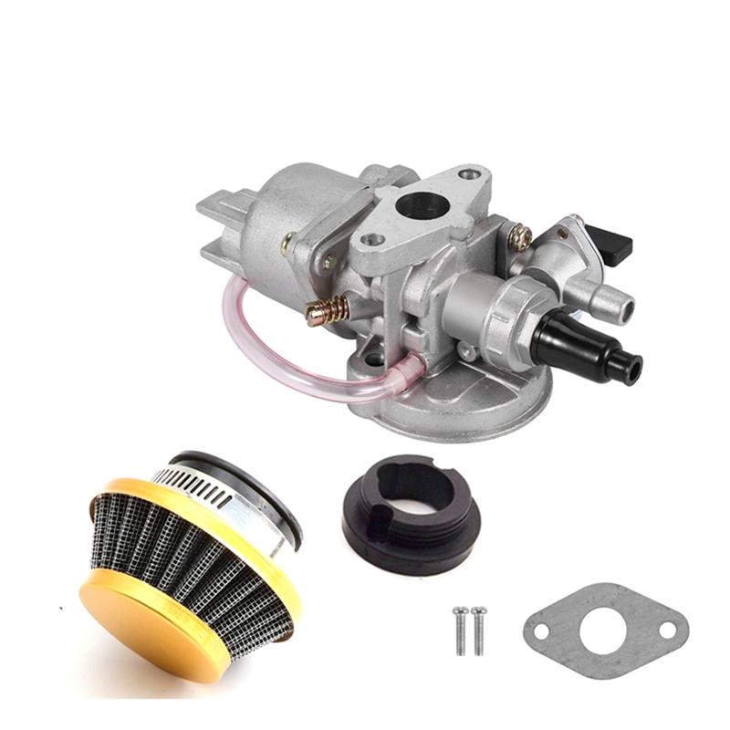 Kids Atv Quad Mini Moto 42MM Air Filter+ Carburetor Kit For 2 Stroke 47Cc 49Cc Engine Parts Dirt Pocket Bike