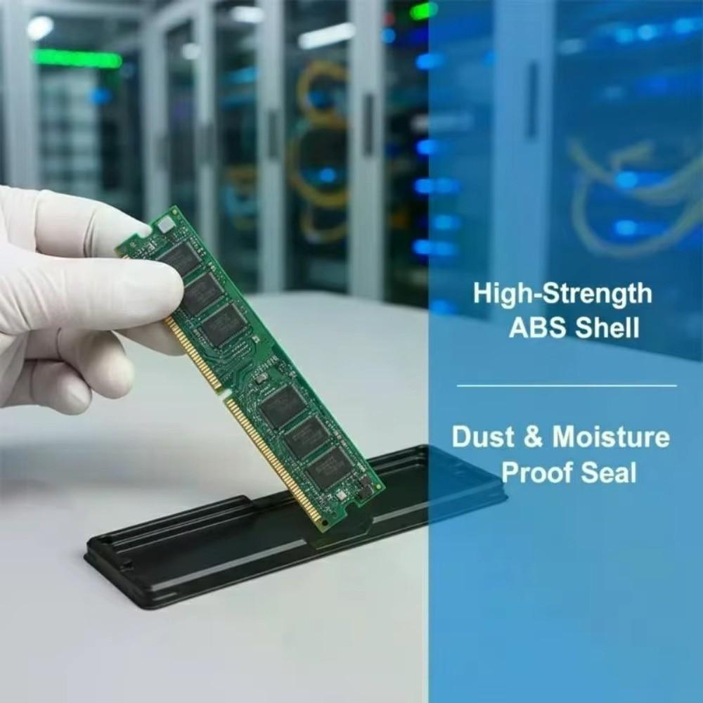 10Pcs Portable Plastic DIMM Memory Holder Case Black Clamshell Design Memory Module Box Protective Case For DDR DDR3 DDR4 DDR5