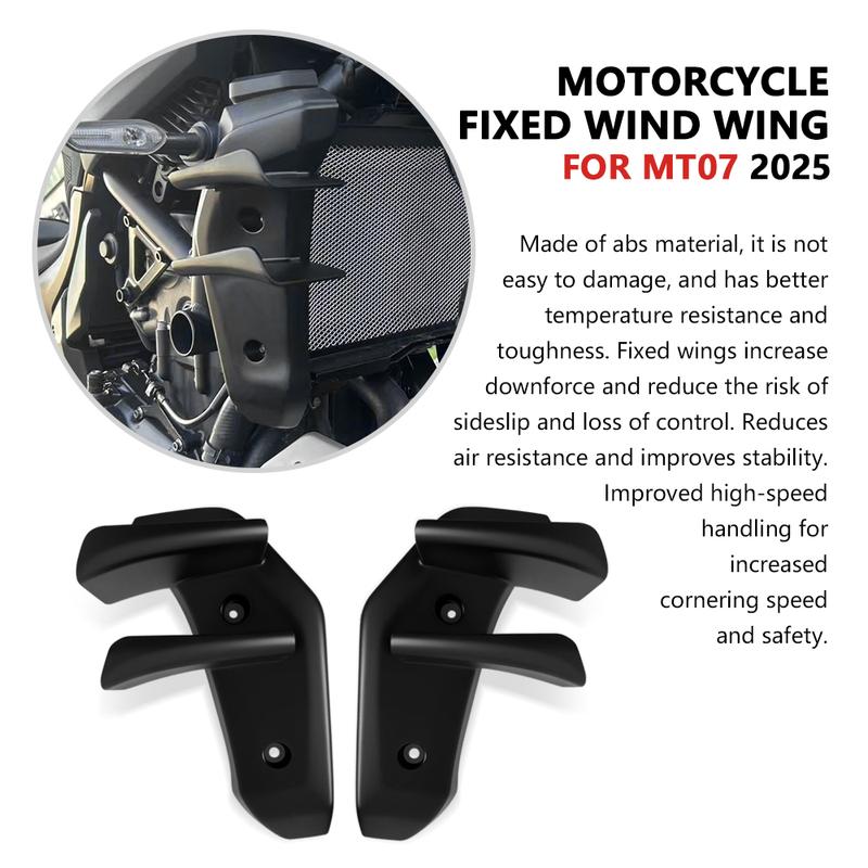 For MT-07 MT07 2025 new accessories side wing side spoiler motorcycle front spoiler lower spoiler fixed wing