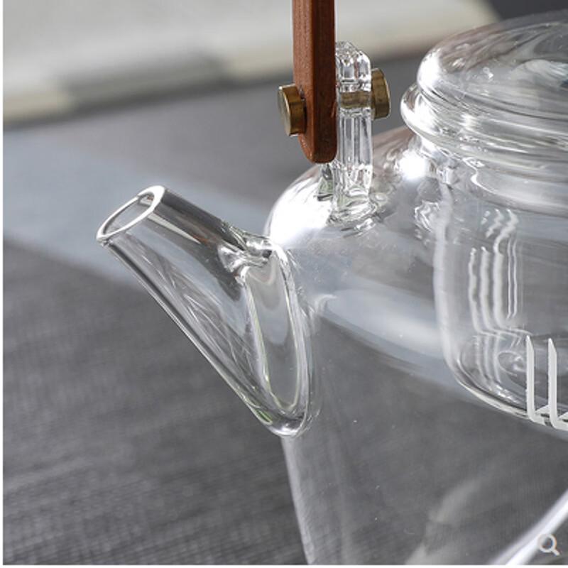 ZISIZ Glass Tea Steamer Kettle with Filter