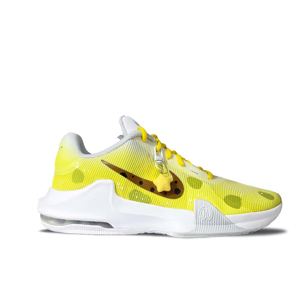 Nike Air Max Impact 4 Cushioning Abrasion Resistant Rebound Low top Basketball Shoes Men's Pink Yellow DM1124-100(Team1097- )