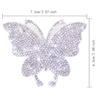 2pcs Sparkling Butterfly Car Decals PVC Exterior Accessories with Rhinestones Decor